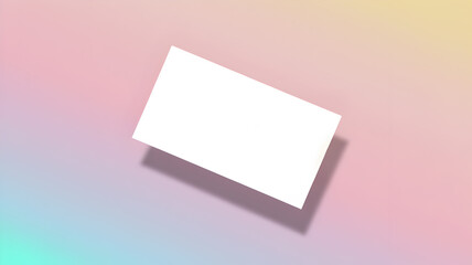 Blank business card on a soft gradient background