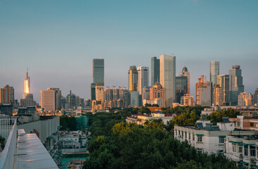 Fototapeta premium country skyline at sunset