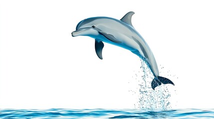 Dolphin Jumping Above Ocean Waves