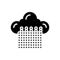 Black solid icon for shower