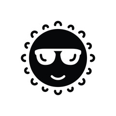 Black solid icon for sunshine