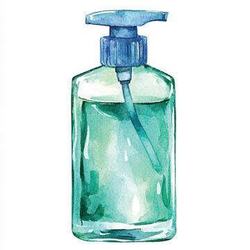 recommend clip art: Hand sanitizer watercolor clipart illustration  (11)