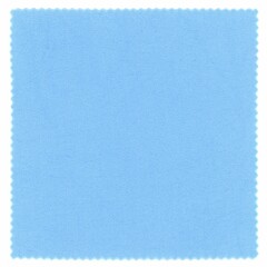 light blue fabric swatch sample isolated over white