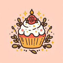 cupcake with candle 
