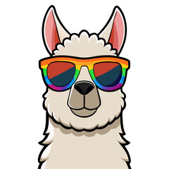 Llama clipart animal vector illustration © Sumondesigner_42