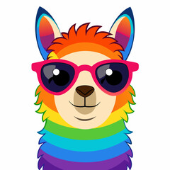 Llama clipart animal vector illustration