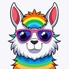 Llama clipart animal vector illustration © Sumondesigner_42