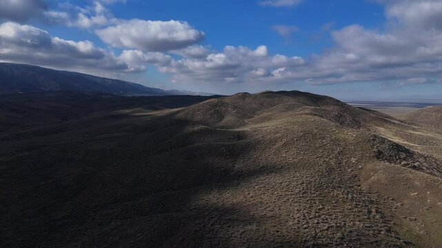 Aerial View of Clouds over Carrizo Plain National Monument, California