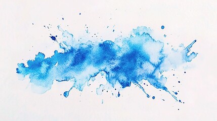 Fototapeta premium Vibrant Blue Watercolor Abstract Splash Art