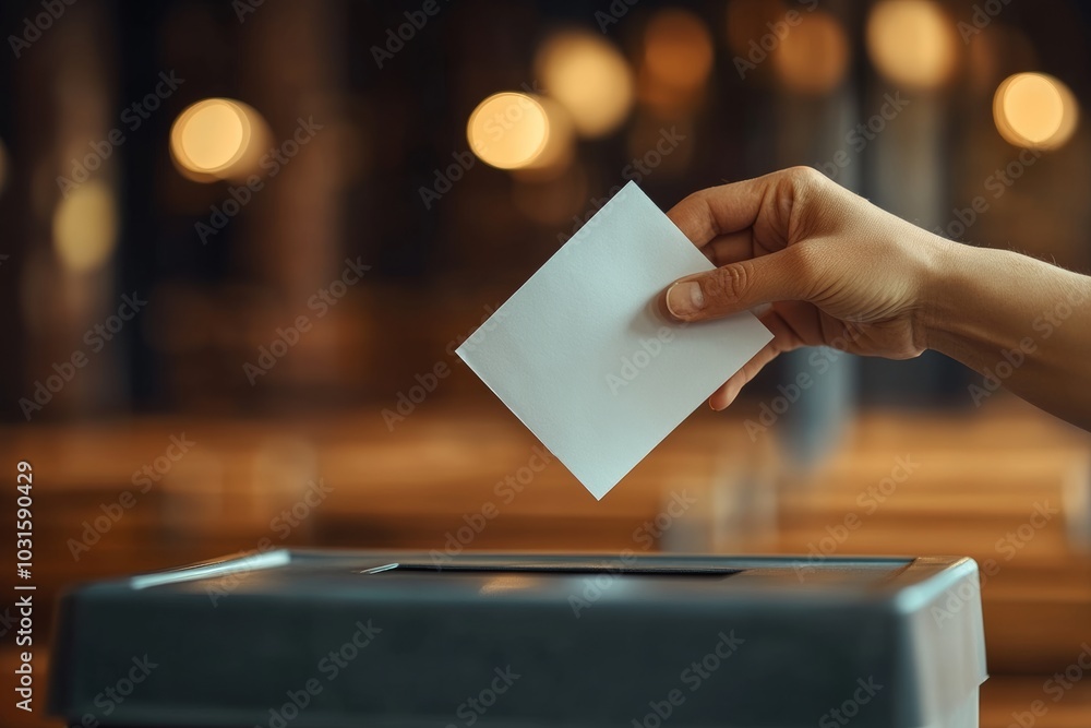Poster person is holding a blank piece of paper and putting it into a box. the box is empty and the person 
