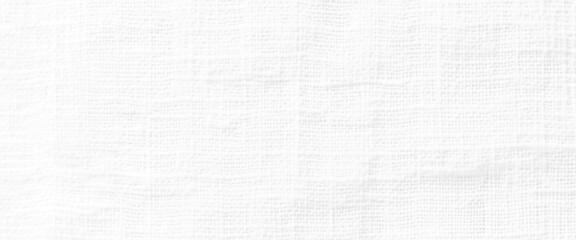 Fototapeta premium Vector white fabric jute hessian sackcloth canvas woven gauze texture pattern in light white color blank and linen canvas fabric texture background