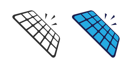 Solar Panel Icons Representing Renewable Energy, Sustainability, and Green Technology Solutions for Eco-Friendly Power Generation, Clean Energy, and Environmental Conservation