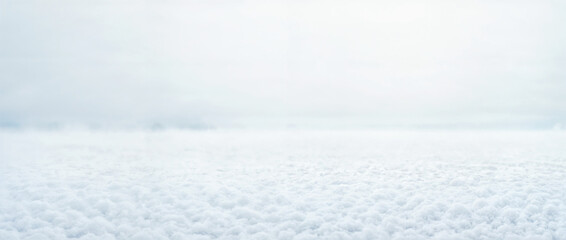 Obraz premium white snow and horizon with sky background
