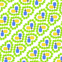 Heart shaped pattern made from pickleball balls and two rackets.