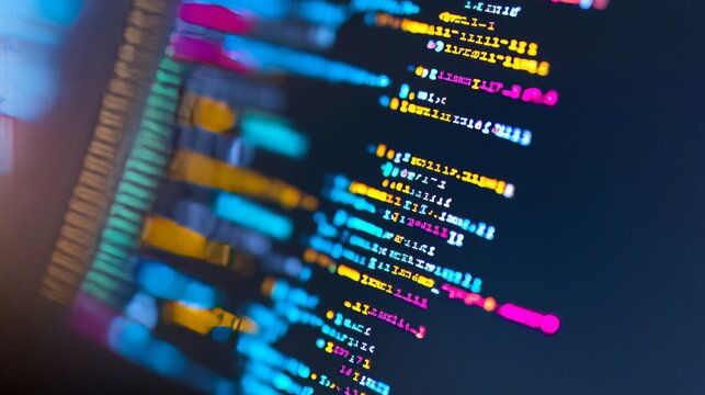 coding with example code on a PC screen -