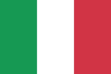 Normal flag of the European country of ITALY with original aspect ratio