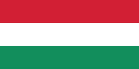 Normal flag of the European country of HUNGARY with original aspect ratio