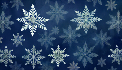 ホリデーモチーフのスノーフレークパターン 01