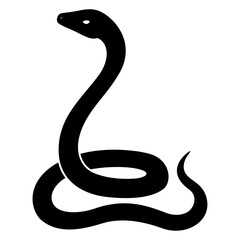 ヘビのシルエットイラスト