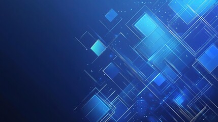 Abstract Blue Geometric Background Design