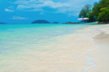 empty tropical beach, close up