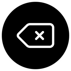 Obraz premium Editable delete, backspace vector icon. Part of a big icon set family. Perfect for web and app interfaces, presentations, infographics, etc