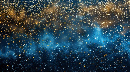 Obraz premium background of abstract glitter lights. blue, gold and black. de focused, Christmas Background, New Year's eve