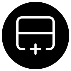 Obraz premium Editable add row below vector icon. Part of a big icon set family. Perfect for web and app interfaces, presentations, infographics, etc