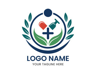 Medicine, Hospital, and Healthcare Logo Designs, Vector Icon