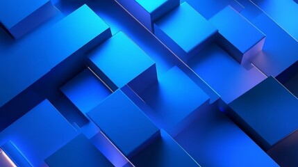 Fototapeta premium Modern abstract blue background. Vibrant gradient square shapes. Minimalist geometric design. Simple elements. Futuristic graphic. Suitable for headers, covers, wallpapers, presentations, banners, bus