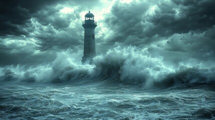 Streymoy cliffs lighthouse solitude
