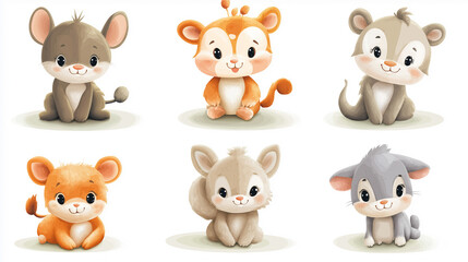 Obraz premium 動物達のイラスト集