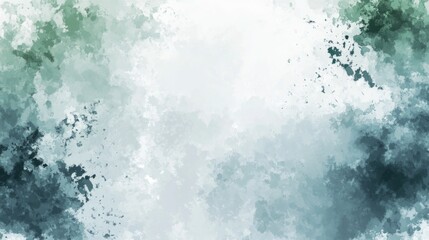 Naklejka premium Abstract Blue and Green Watercolor Background with Splashes and Texture