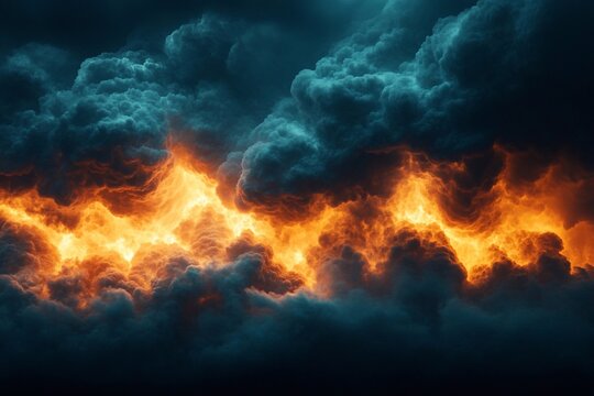 A dramatic sky with dark storm clouds rolling in, creating a moody and intense backdrop.


