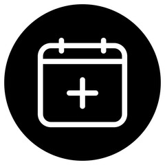 Editable vector add new calendar event icon. Part of a big icon set family. Perfect for web and app interfaces, presentations, infographics, etc