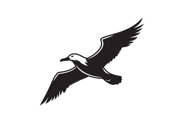 Obraz premium Albatross Silhouette Vector Illustration – Perfect for T-Shirts, Hoodies & Décor