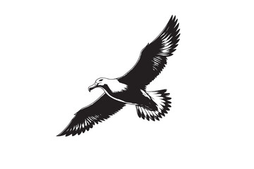 Albatross Silhouette Vector Illustration – Perfect for T-Shirts, Hoodies & Décor