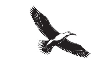 Albatross Silhouette Vector Illustration – Perfect for T-Shirts, Hoodies & Décor