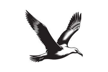 Albatross Silhouette Vector Illustration – Perfect for T-Shirts, Hoodies & Décor