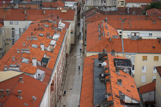 Zara in Croazia, vista dall'alto degli edifici