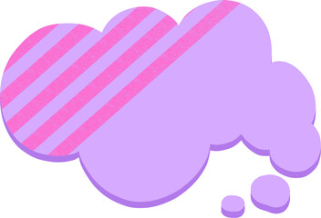 Bubble speech, pop art style, light purple speech cloud, hand drawn digital painting illustration