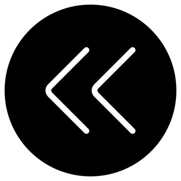 recommend clip art: Vector double arrow chevron left icon. Black, white background. Perfect for app and web interfaces, infographics, presentations, marketing, etc.