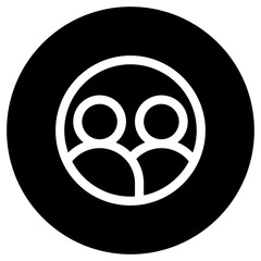 Vector people, community, user group icon. Black, white background. Perfect for app and web interfaces, infographics, presentations, marketing, etc.