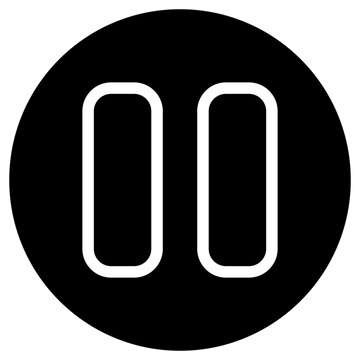recommend clip art: Editable vector pause button icon. Black, transparent white background. Part of a big icon set family. Perfect for web and app interfaces, presentations, infographics, etc