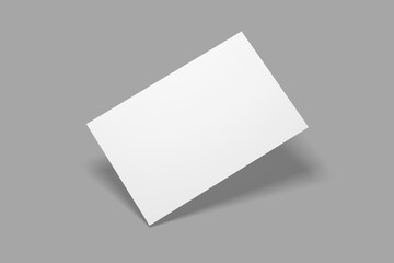 Blank postcard illustration for mockup. 3D Render.