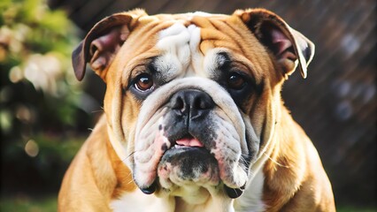 Obraz premium Cute Adult English Bulldog