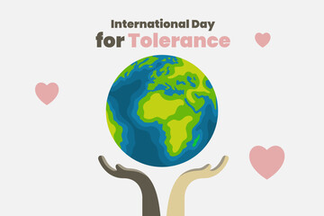 International day for tolerance poster illustration