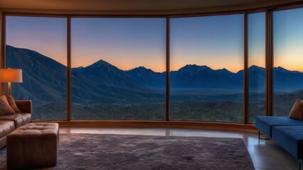 sunset over the mountains