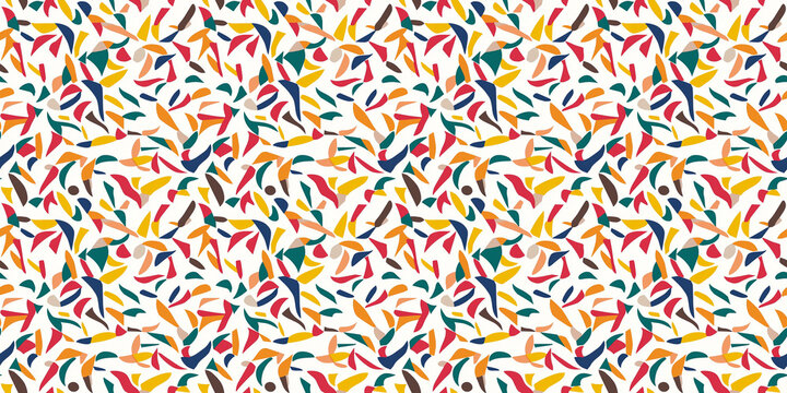 Dance pattern with dynamic, movement-inspired designs. Background seamless pattern.