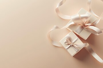 Elegant gift boxes with ribbons ready for any special occasion, perfect for celebrations and surprises.